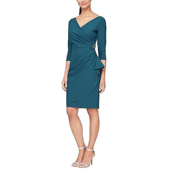 Short Compression Dress with 3/4 Sleeves