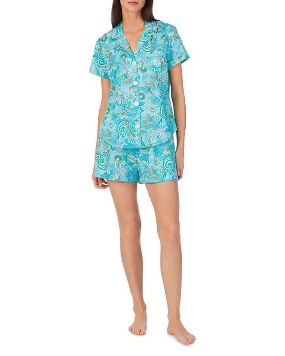 Short Sleeve Boxer Pajama Set