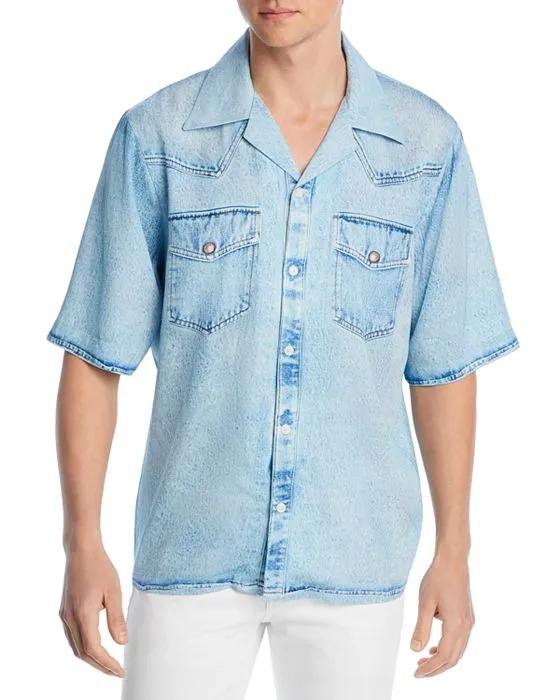 Short Sleeve Denim Shirt 