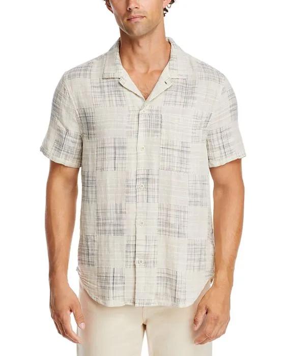 Short Sleeve Patchwork Camp Shirt