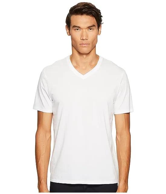 Short Sleeve Pima Cotton V-Neck Shirt