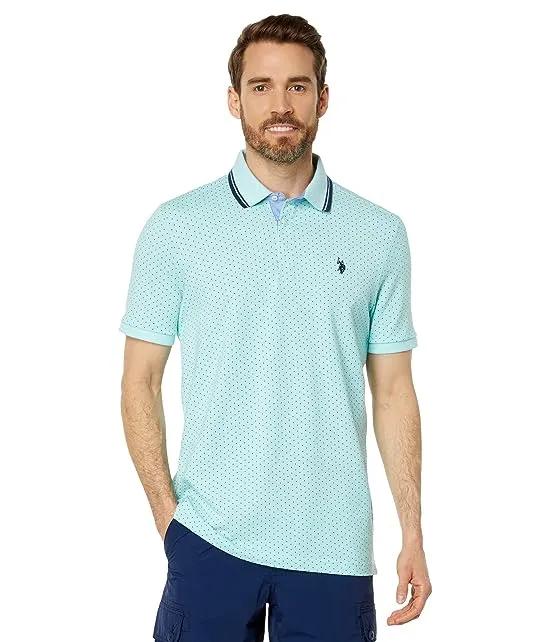 Short Sleeve Pindot Polo