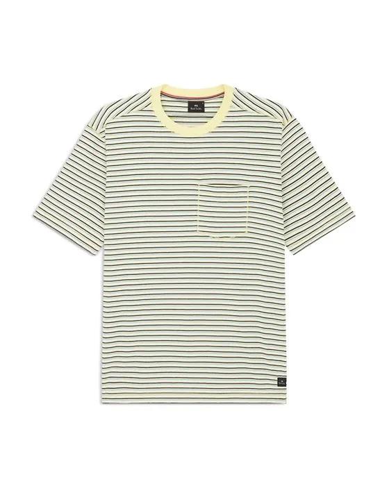 Short-Sleeve Striped Pocket Tee