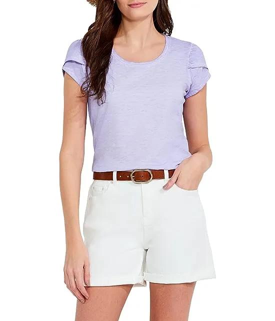 Short Sleeve Tulip Sleeve Scoop Tee