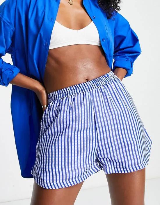 shorts in blue stripes - part of a set