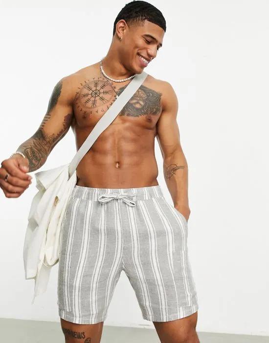 shorts in slim fit with stripes