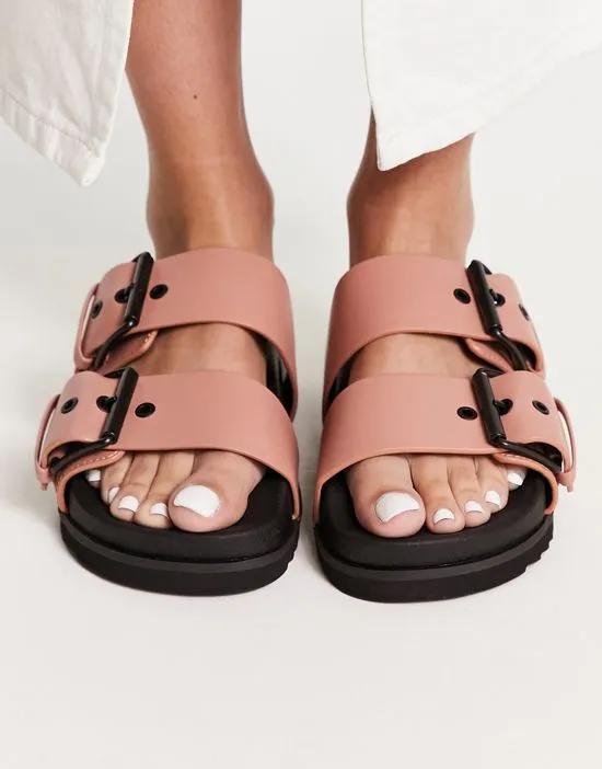 Sian leather sandals in pink