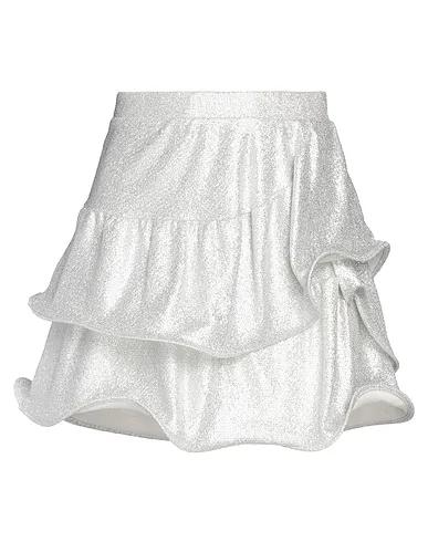 Silver Jersey Mini skirt