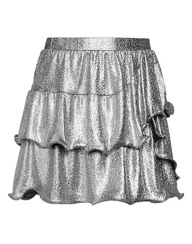 Silver Jersey Mini skirt