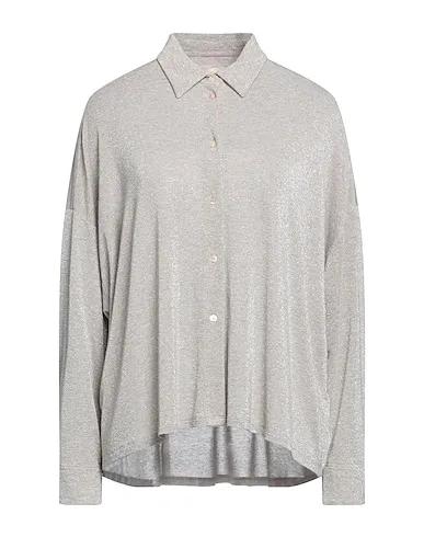 Silver Jersey Solid color shirts & blouses