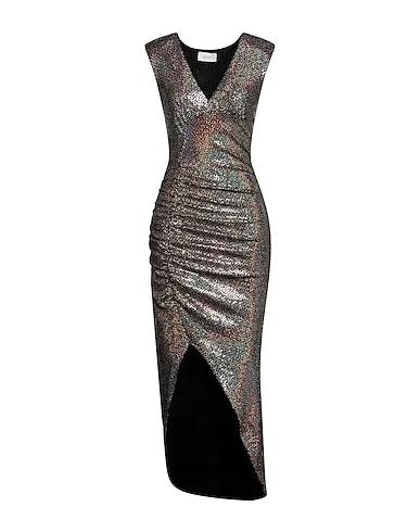 Silver Knitted Midi dress