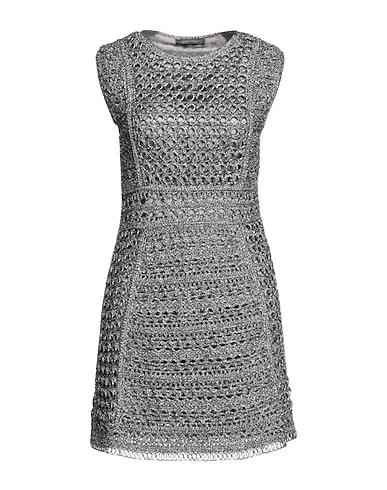Silver Knitted Short dress