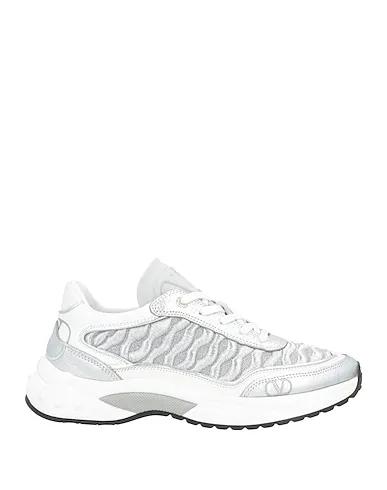 Silver Knitted Sneakers