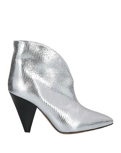 Silver Leather Ankle boot