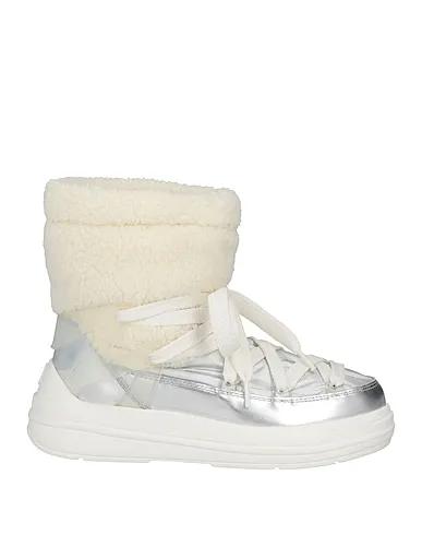 Silver Leather Ankle boot