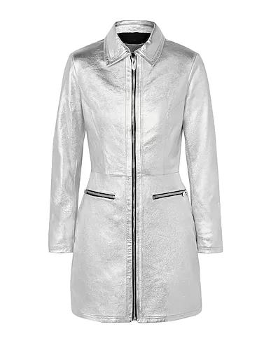Silver Leather Full-length jacket