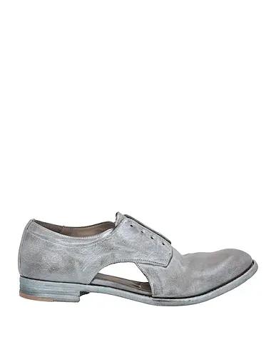 Silver Leather Laced shoes