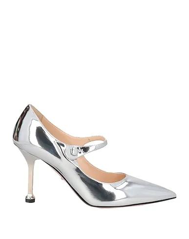 Silver Leather Pump