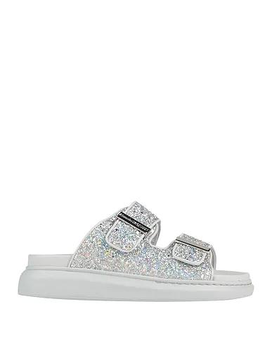 Silver Leather Sandals