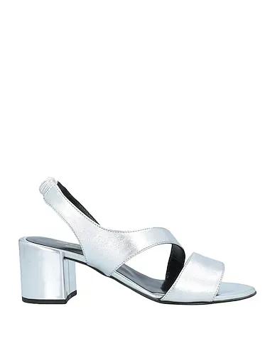 Silver Leather Sandals