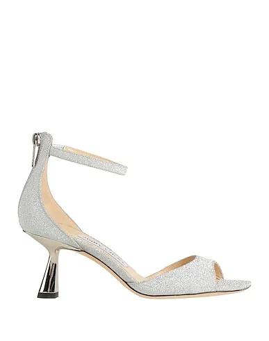 Silver Leather Sandals