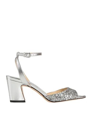 Silver Leather Sandals