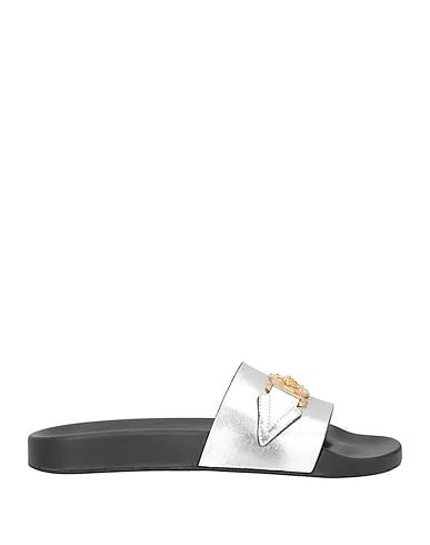 Silver Leather Sandals