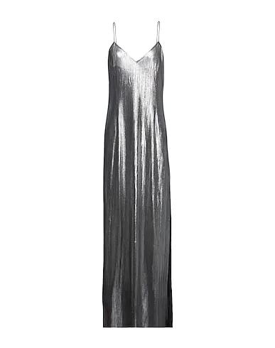 Silver Plain weave Long dress