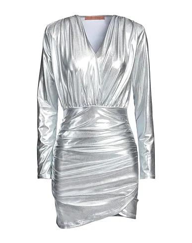 Silver Synthetic fabric Short dress