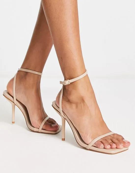 Simmi London Novalee barely there sandals in beige