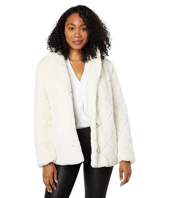 Single-Breasted Faux Fur Jacket