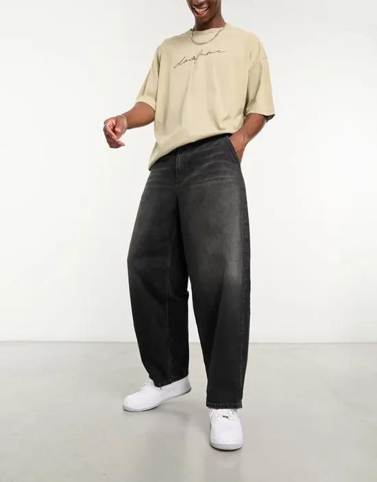 skater jeans in washed black