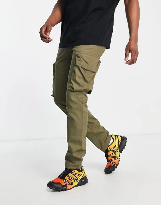 skinny 2 pocket cargo pants in khaki