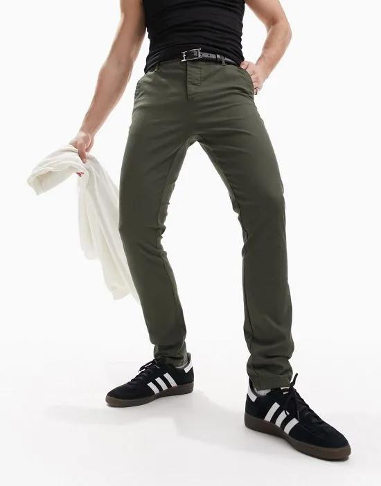 skinny chinos in khaki