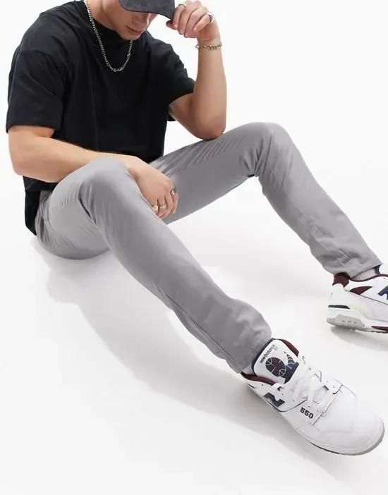 skinny chinos in light gray