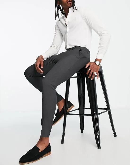 skinny smart pants in charcoal