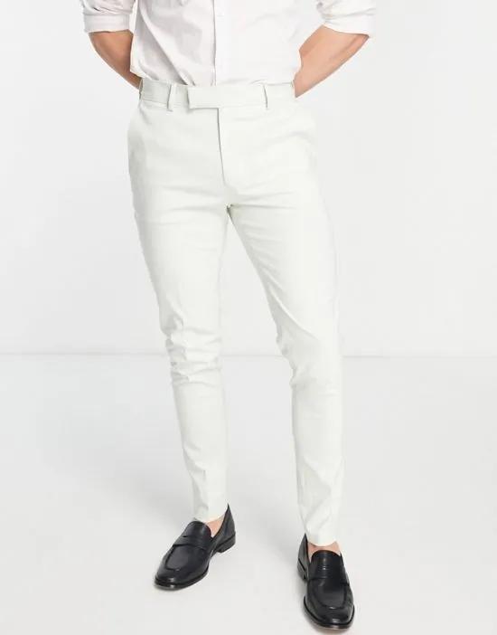 skinny smart pants in pastel green