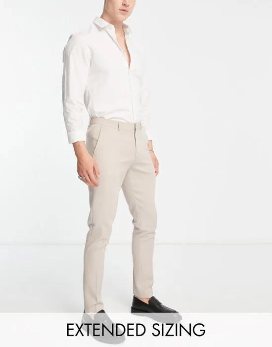 skinny smart pants in stone