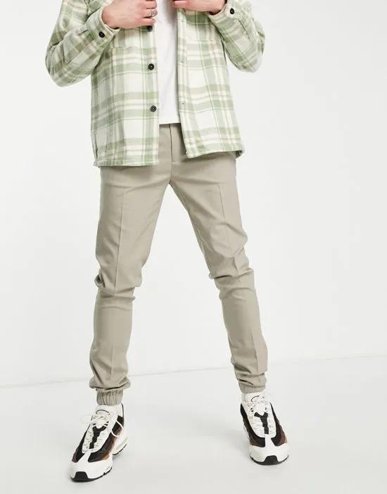 skinny smart sweatpants in stripe