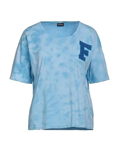 Sky blue Bouclé T-shirt