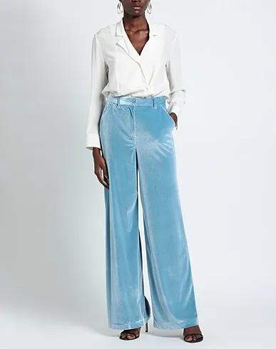Sky blue Chenille Casual pants