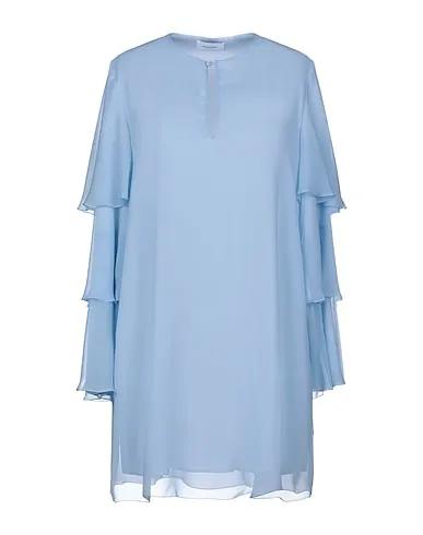 Sky blue Chiffon Short dress