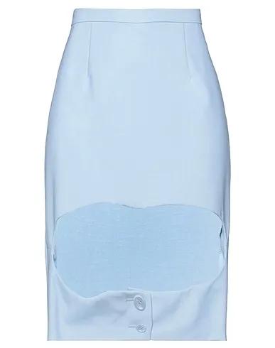 Sky blue Cool wool Midi skirt