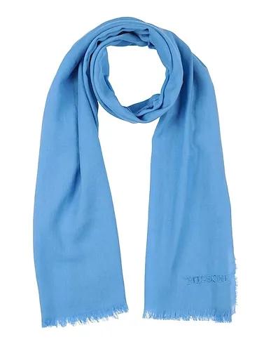 Sky blue Cool wool Scarves and foulards