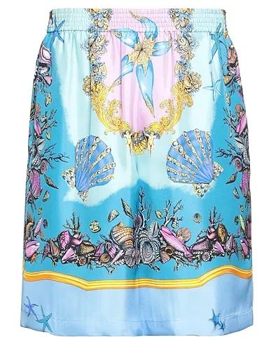 Sky blue Cotton twill Shorts & Bermuda