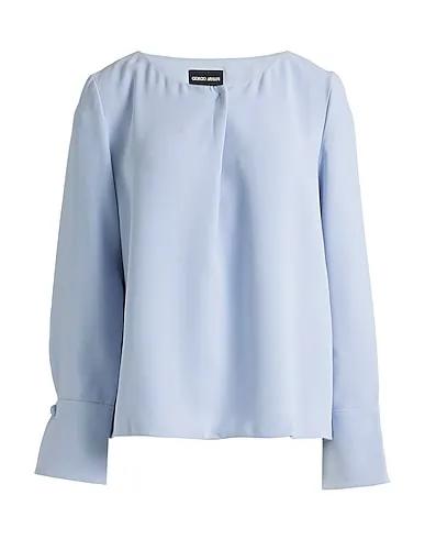 Sky blue Crêpe Blouse