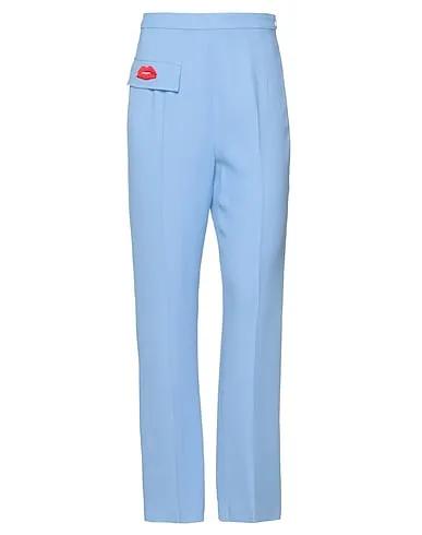 Sky blue Crêpe Casual pants