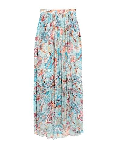Sky blue Crêpe Maxi Skirts