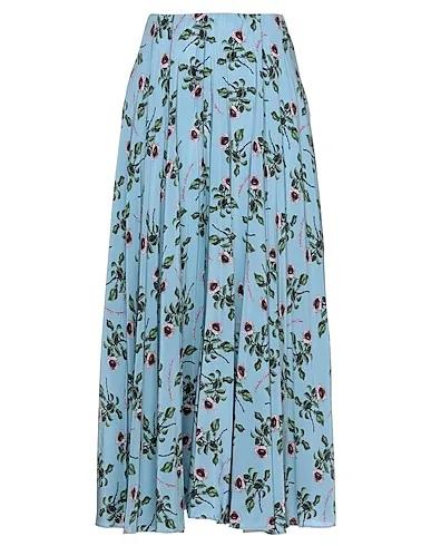 Sky blue Crêpe Midi skirt
