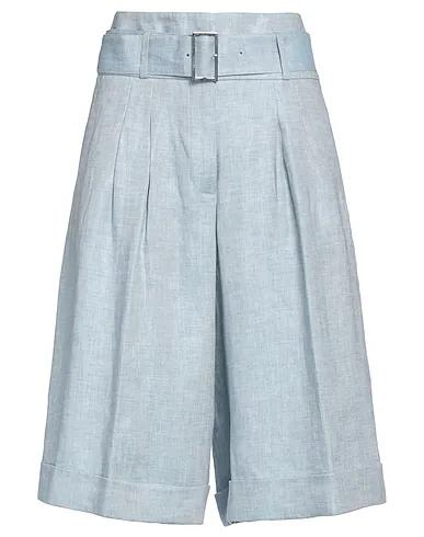 Sky blue Gabardine Cropped pants & culottes